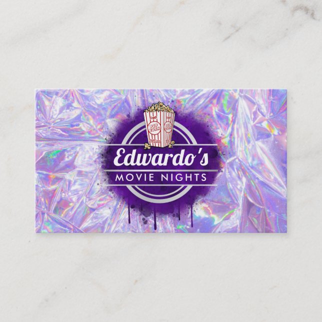 Films Popcorn personnalisables cartes de visite (Devant)