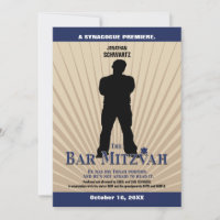 Filmstar Bar Mitzvah Einladung Tan Marine