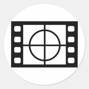 Filmstart-Symbol Runder Aufkleber