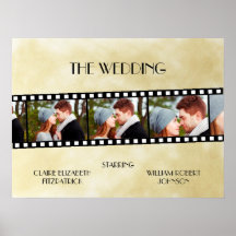 Filmstreifen Foto Collage Hochzeit Begrüßung