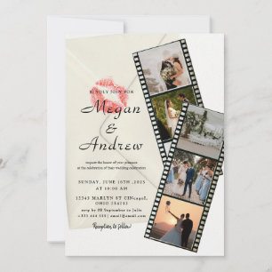 Filmstreifen-Foto-Hochzeitseinladung