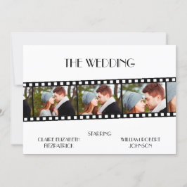 Filmstreifen Fotocollage Hochzeit Einladung