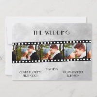 Filmstreifen Fotocollage Hochzeit Einladung