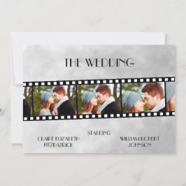 Filmstreifen Fotocollage Hochzeit Einladung