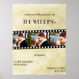 Filmstreifen Hochzeitszettel für Filmposter Poster