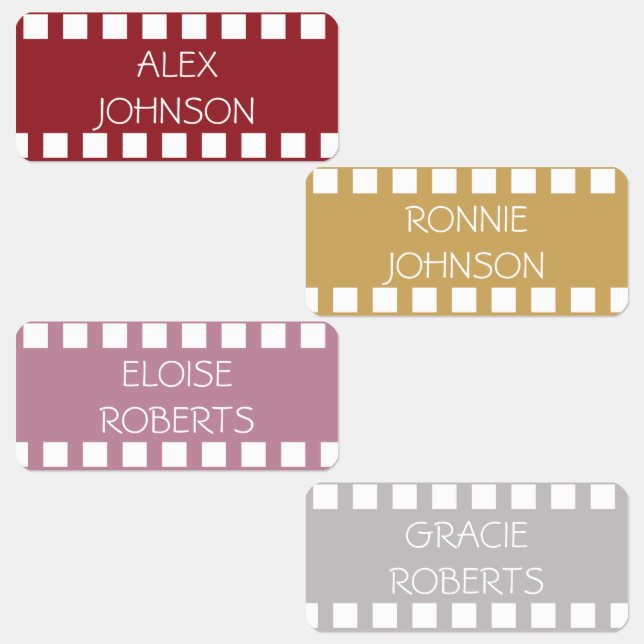 Filmstreifen Ruby Pink Farbcodierte Bekleidungsbez Etiketten (Gruppe)