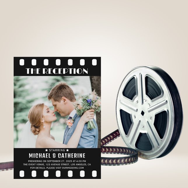 Filmstreifen schwarz-weiß Hochzeit Einladung (Von Creator hochgeladen)