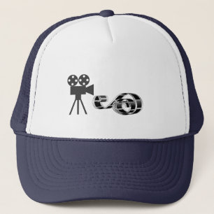 Filmstreifen und Filmkamera Truckerkappe