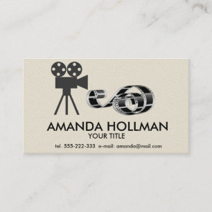 Filmstreifen und Filmkamera Visitenkarte
