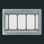 Filmstreifen-Verschluss Rechteckige Gürtelschnalle<br><div class="desc">Bist du in Film? Dann zeigen Sie es mit dem Folienstreifen-Gurtband. Ideal für diesen Film-Nuss.</div>