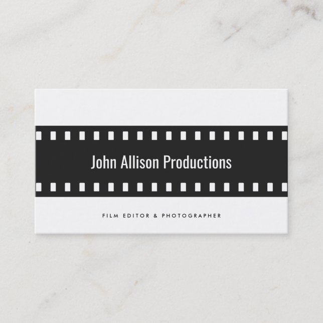 Filmstrip Filmmaker Fotograf Visitenkarte (Vorderseite)