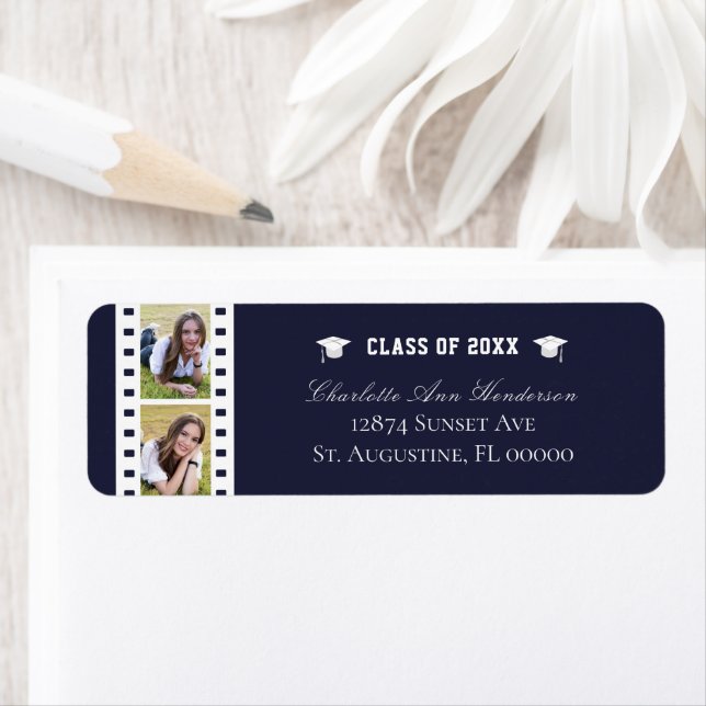 Filmstrip Foto Collage Abschluss | Blaue Adresse (Insitu)
