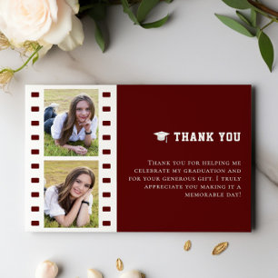 Filmstrip Photo Collage Graduation Merci rouge