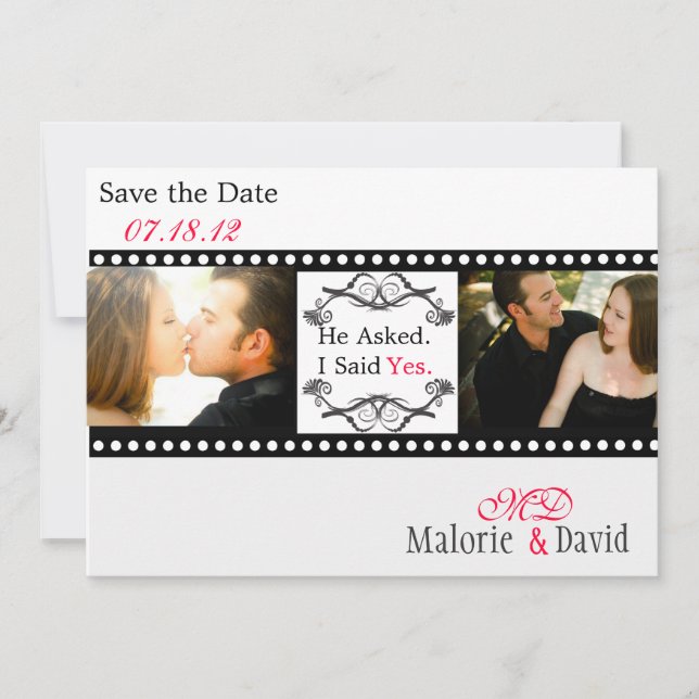 Filmstrip-Save the Date Save The Date (Vorderseite)