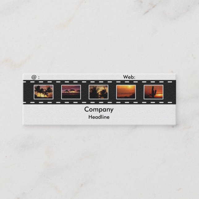 Filmstrip-Visitenkarte Mini Visitenkarte (Vorderseite)