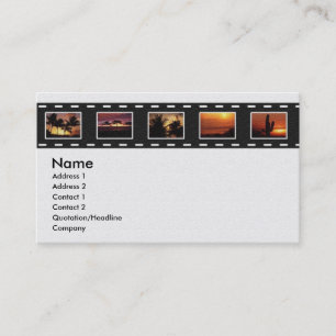 Filmstrip-Visitenkarte Visitenkarte