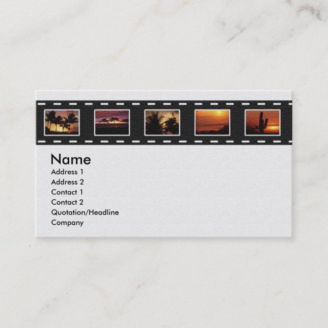 Filmstrip-Visitenkarte Visitenkarte (Vorderseite)