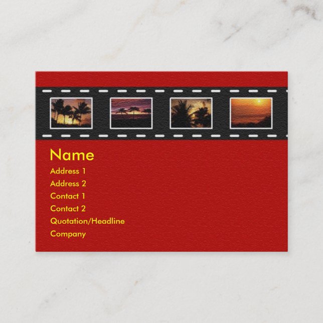 Filmstrip-Visitenkarte Visitenkarte (Vorderseite)