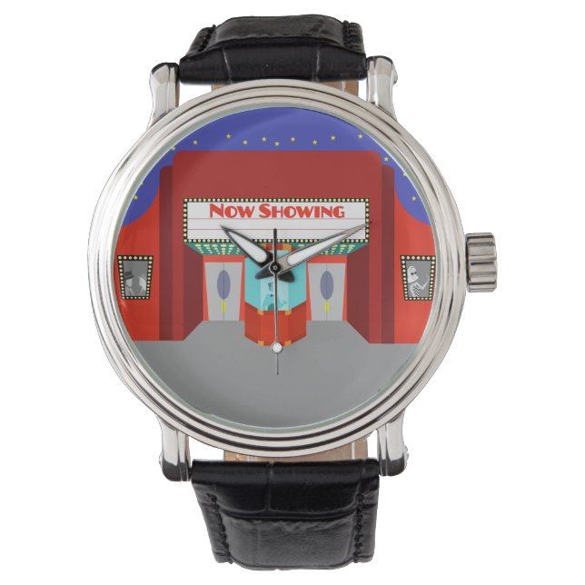 Filmtheateraufführung Retro Armbanduhr (Vorderseite)
