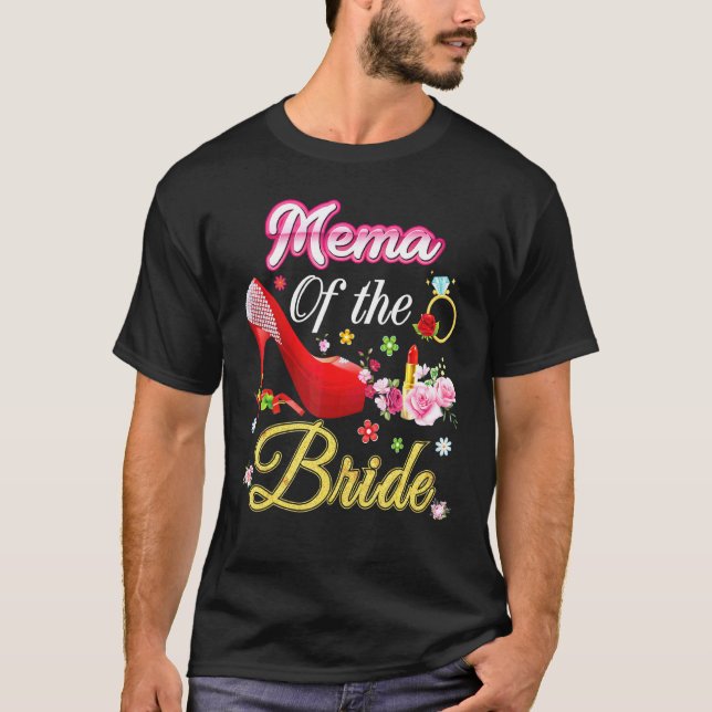 Filmvorführung der Braut Glückliche Hochzeit Blume T-Shirt (Vorderseite)