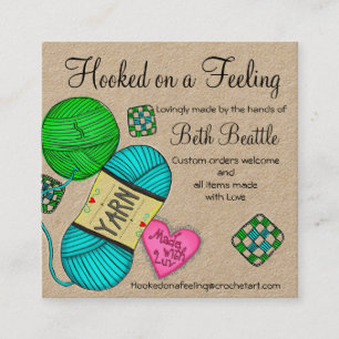 Fils Carrés/Crochet/Tricot Cartes de visite