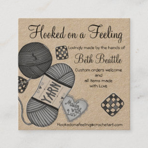 Fils Carrés/Crochet/Tricot Cartes de visite