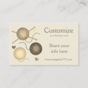 Fils/Crochet/Tricot Carte de visite