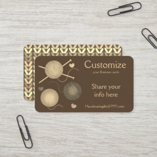 Fils/Crochet/Tricot Carte de visite