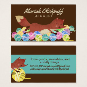 Fils de renard mignon tricot crochet homespun