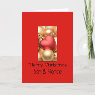 fils et fiancé Joyeuse carte de Noël