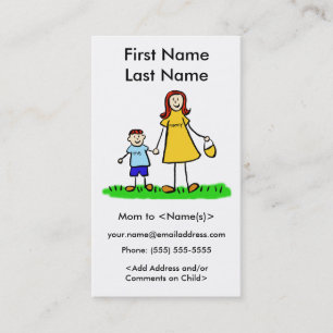 Fils et maman Photo personnalisée Appels Cartes de