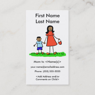 Fils et maman Photo personnalisée Appels Cartes de