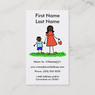 Fils et maman Photo personnalisée Appels Cartes de