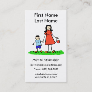 Fils et maman Photo personnalisée Appels Cartes de