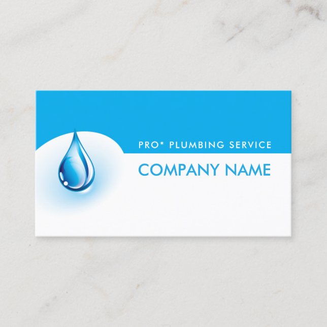 Filterservice für Wasserfilter Blue & White Card Visitenkarte (Vorderseite)
