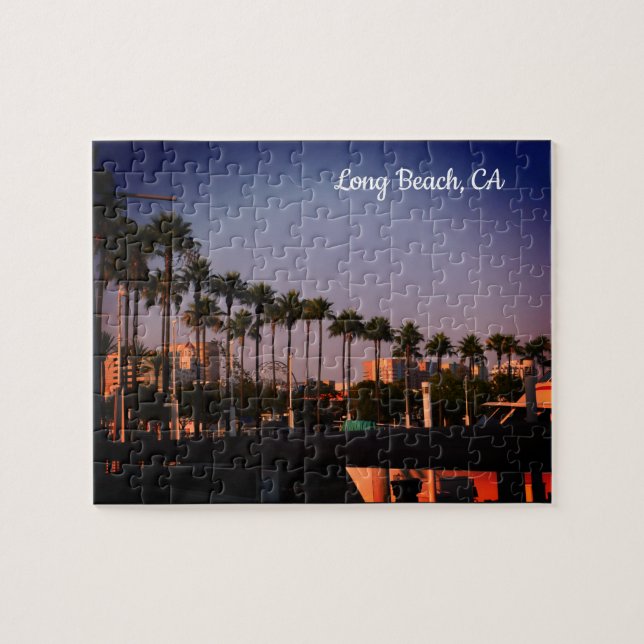 Filtre rétro Long Beach California Puzzle (Horizontal)