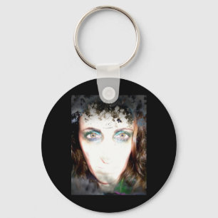 Filtriertes Portrait Horror Sticker Schlüsselanhänger