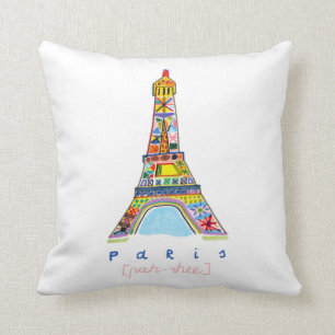 Filz-Spitze-Zeichnen von Paris Kissen