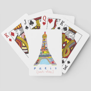 Filz-Spitze-Zeichnen von Paris Spielkarten