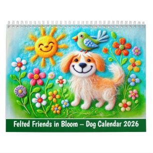 Filzfreunde in Blüte – Hundekalender 2026 Kalender