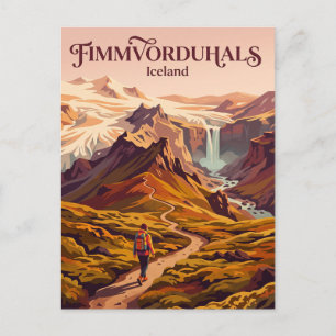 Fimmvorduhals Island Postkarte