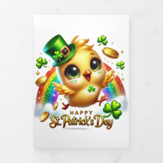 Fin D'année Trois Volets Carte de la Saint Patrick avec poulet