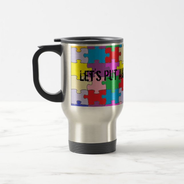 Fin dans la tasse inoxydable de voyage d'autisme (Gauche)
