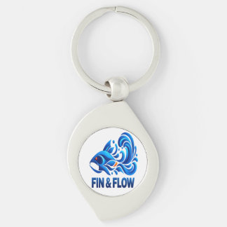 Fin & Flow – Geboren zum Schwimmen Schlüsselanhänger