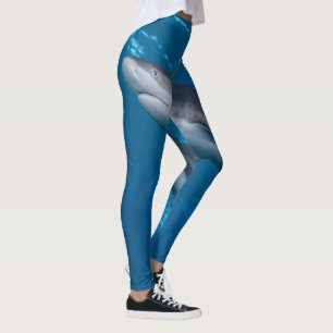 Fin: Riffhai mit niedlichem Pilotenfisch Leggings