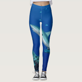 Fin: Simple Reef Shark gedruckt Leggings