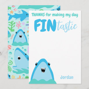 Fin-tastic Hai Vielen Dank Kinder unter dem Meer Einladung