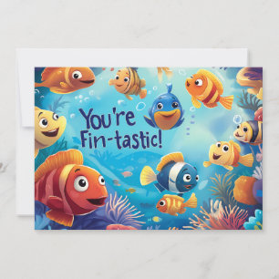 Fin-tastic Kid Friendly Valentine's Day Feiertagskarte