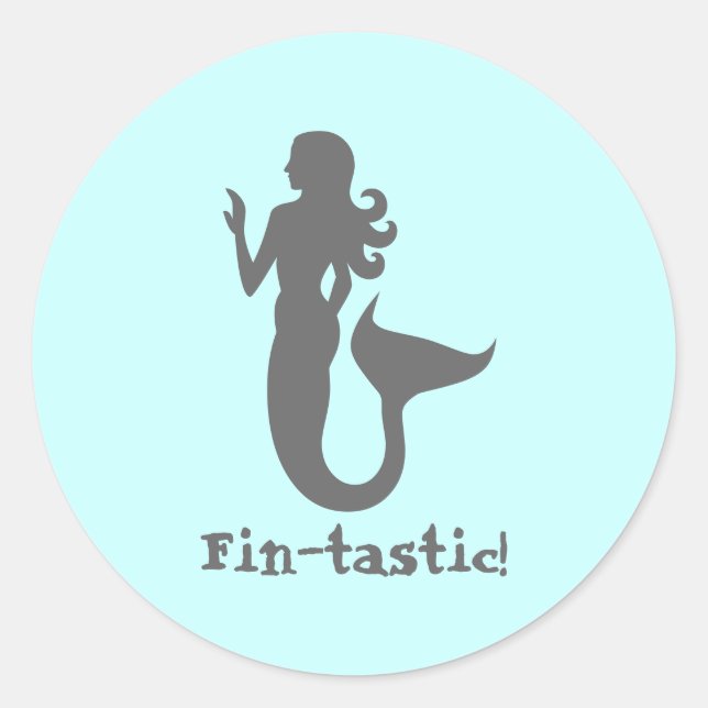 Fin-tastic! Runder Aufkleber (Vorderseite)