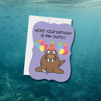 Fin-tastic Walrus mit Balloons & Fisch Geburtstag